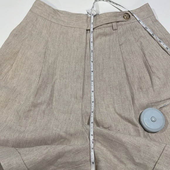 Spiegel - 8p, vintage high rise cotton linen shorts, beige - Picture 10 of 11